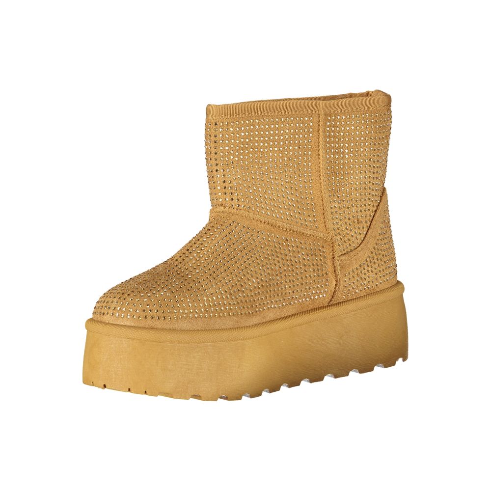Brown Polyester Women Boot Laura Biagiotti