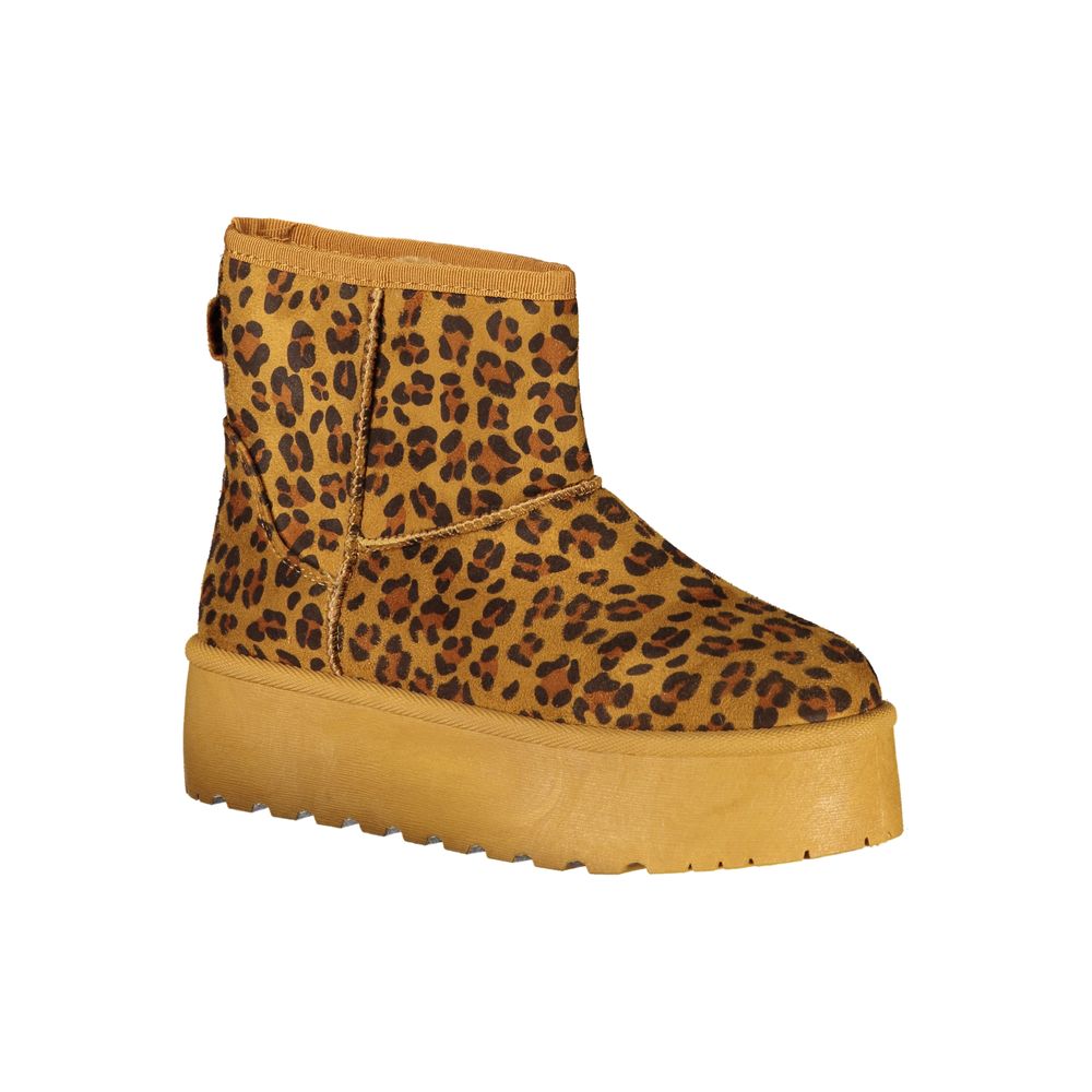 Brown Polyester Women Boot Laura Biagiotti