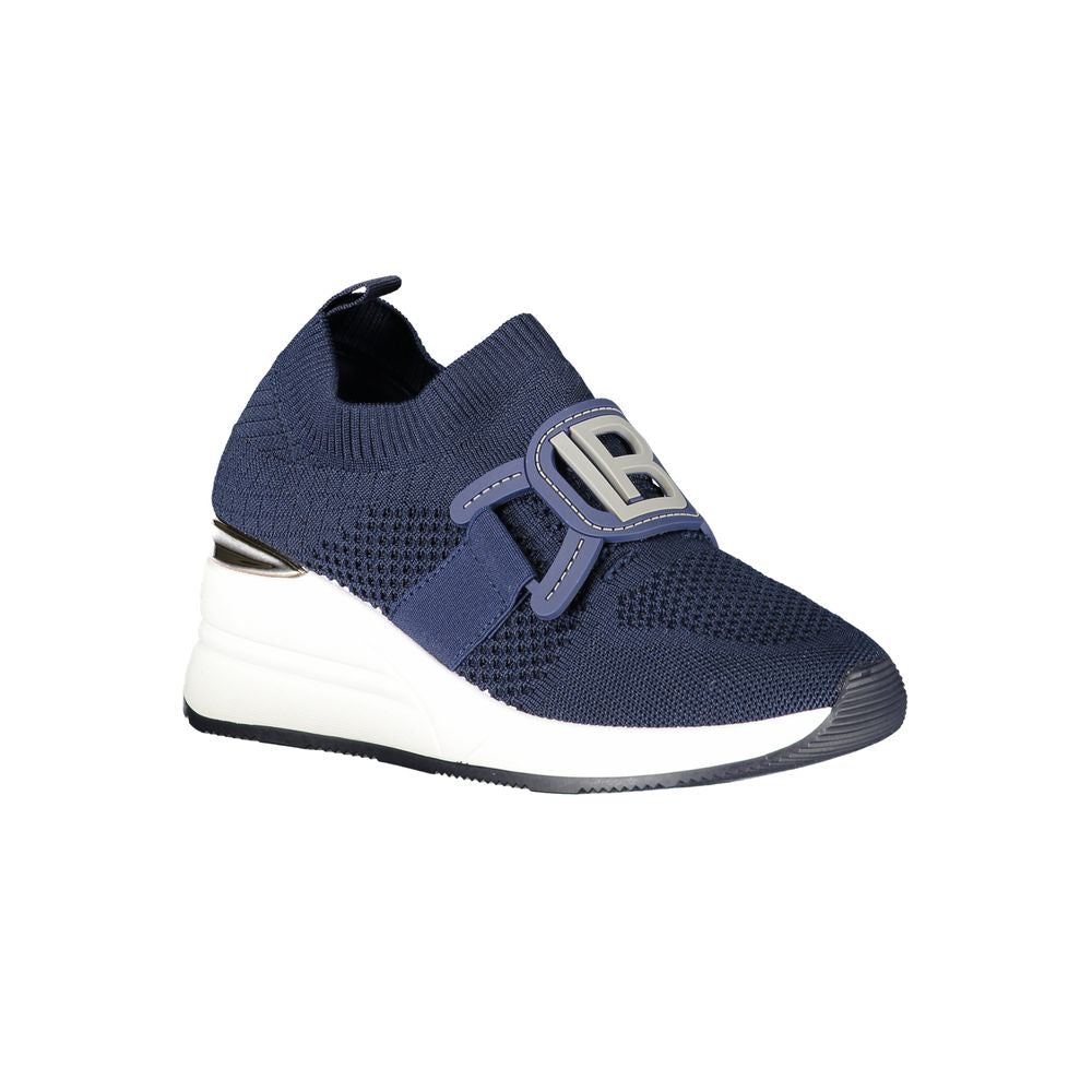 Blue Polyester Women Sneaker Laura Biagiotti