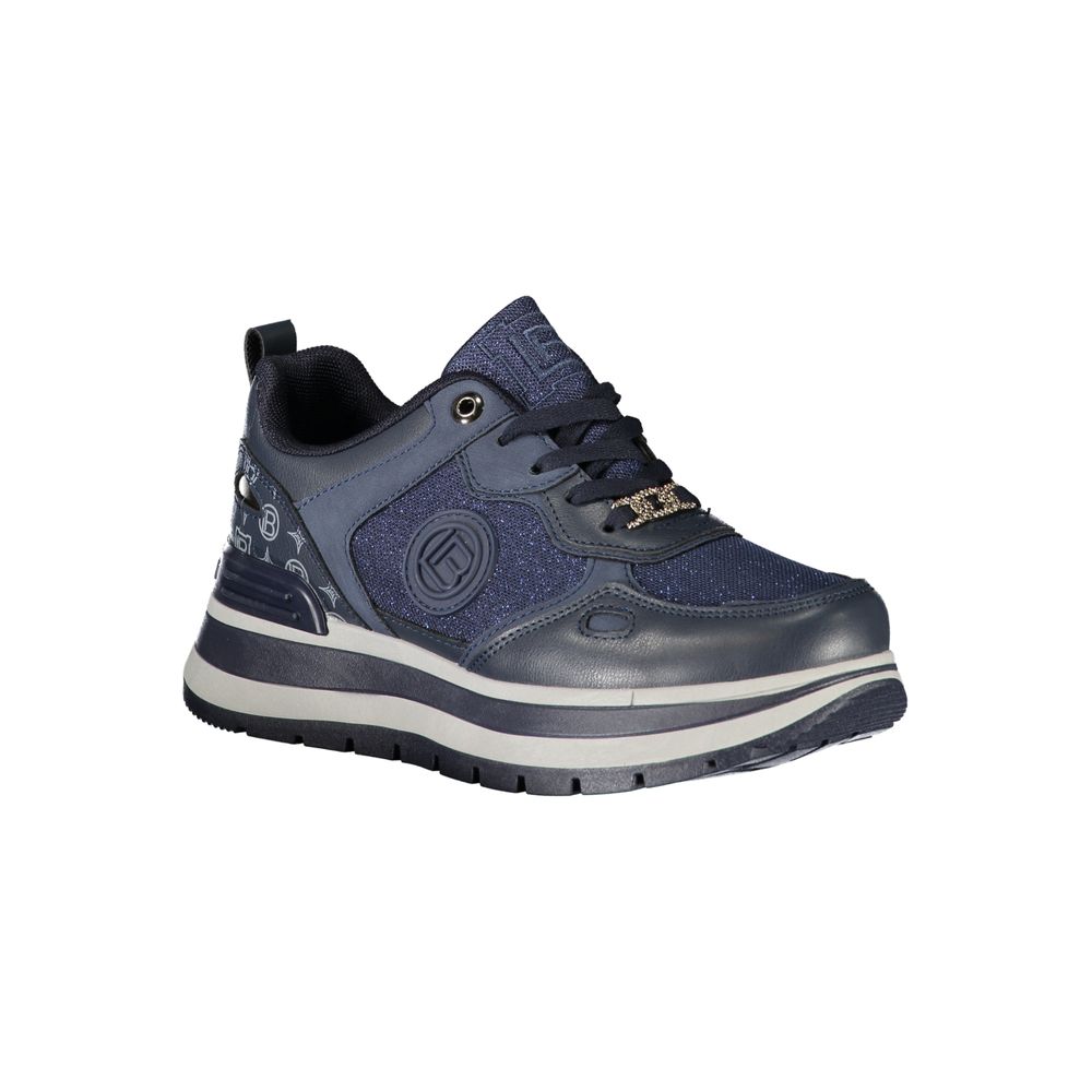 Blue Polyester Women Sneaker Laura Biagiotti