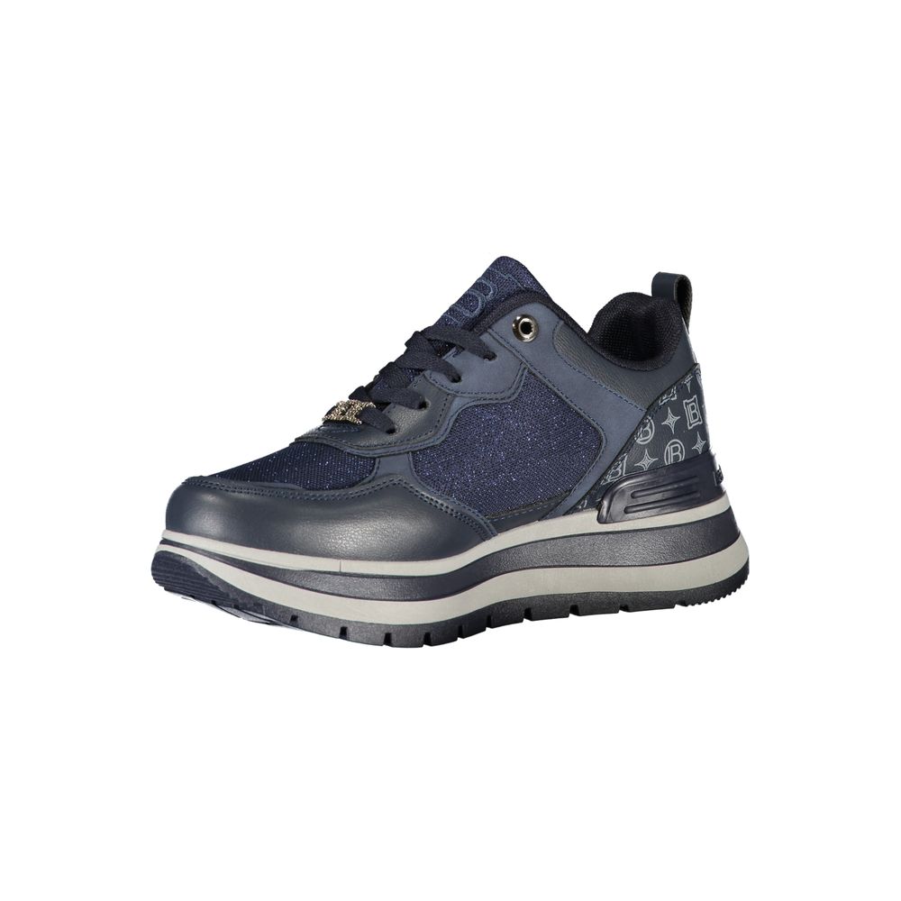 Blue Polyester Women Sneaker Laura Biagiotti