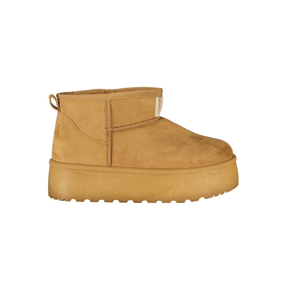Brown Polyester Women Boot Laura Biagiotti