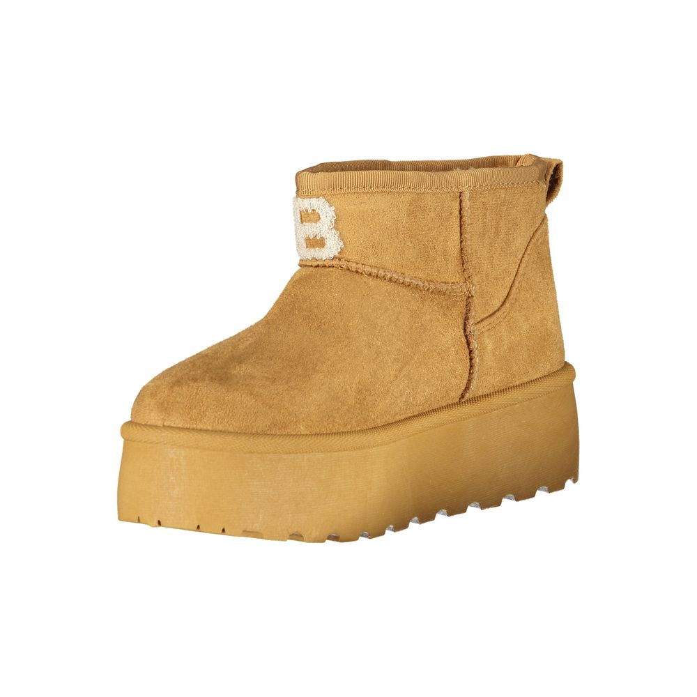 Brown Polyester Women Boot Laura Biagiotti