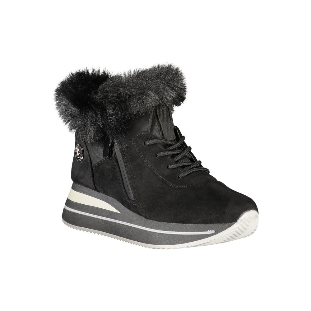 Black Polyester Women Sneaker Laura Biagiotti