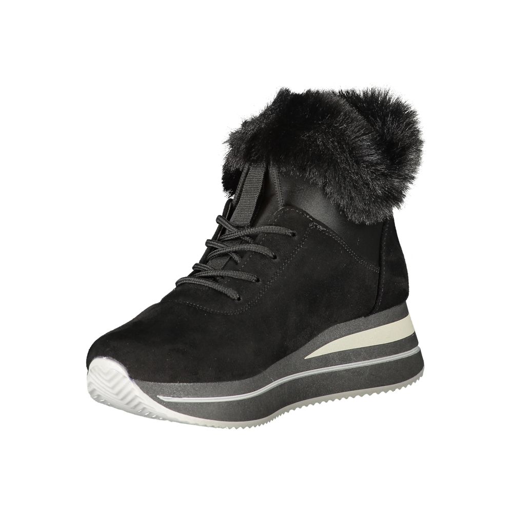 Black Polyester Women Sneaker Laura Biagiotti