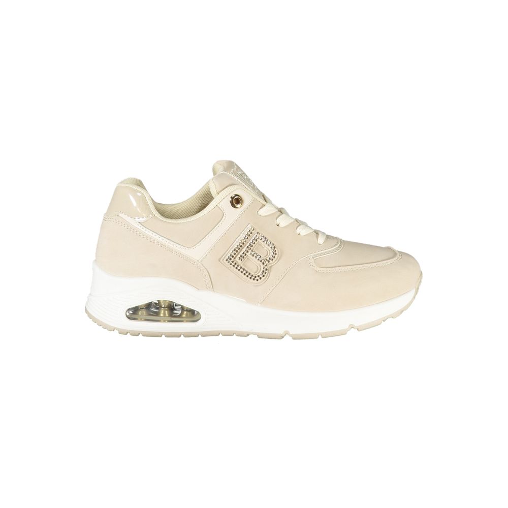 Beige Polyester Sneaker Laura Biagiotti