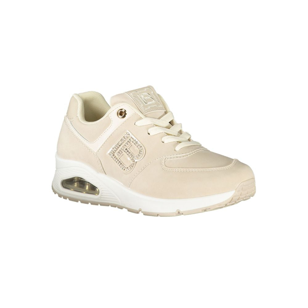 Beige Polyester Sneaker Laura Biagiotti