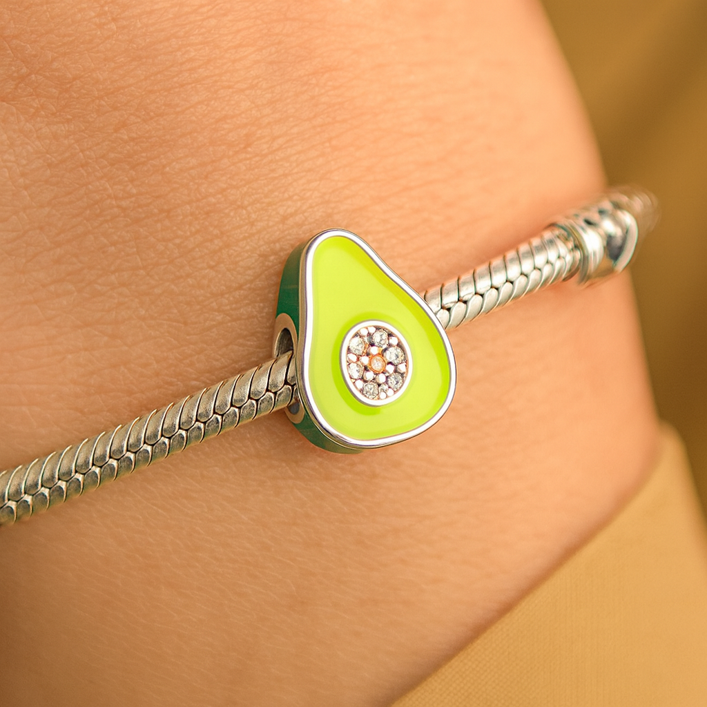 The Silver Avocado Charm silver Charms Shopella