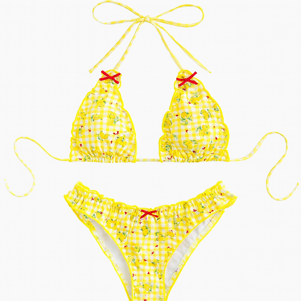 The Lemon Bow Bikini swimwear kakaclo
