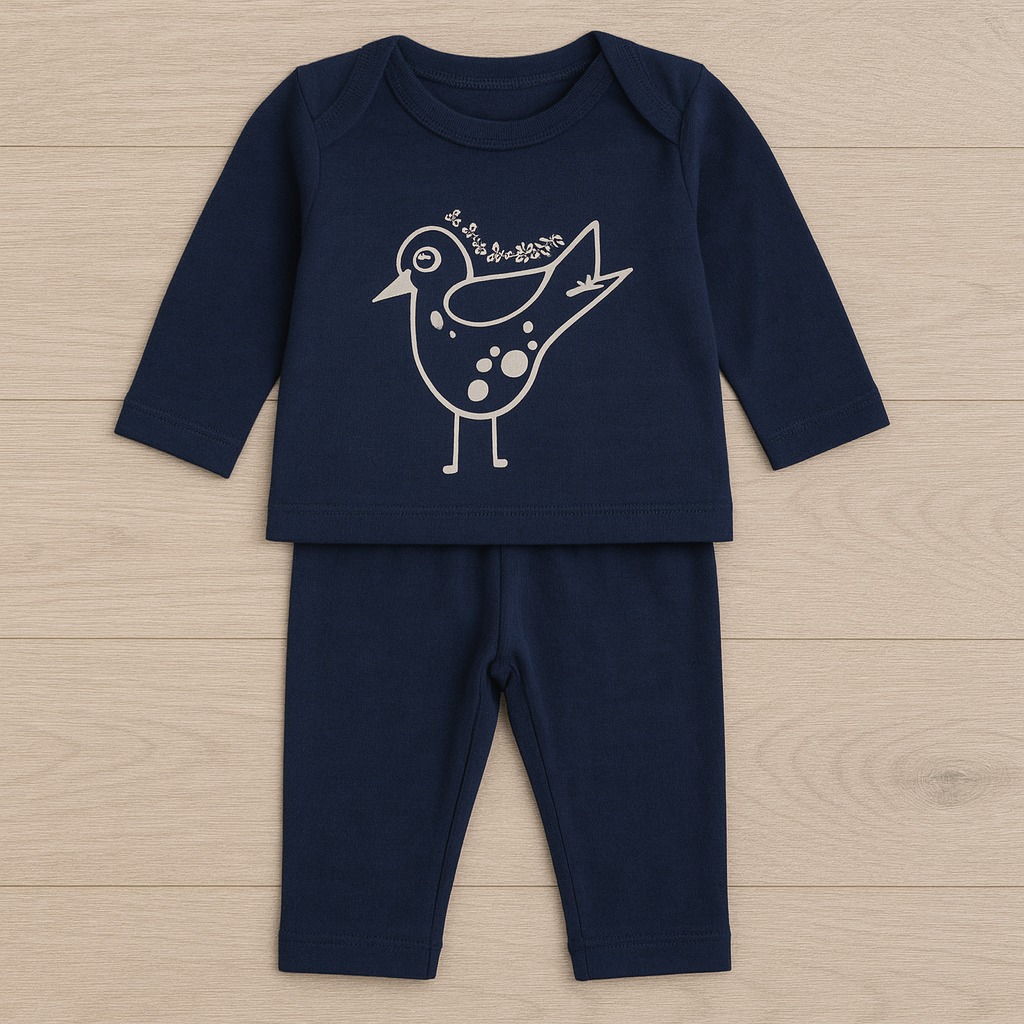 Organic Two-piece Navy Outfit baby clothing Shopella