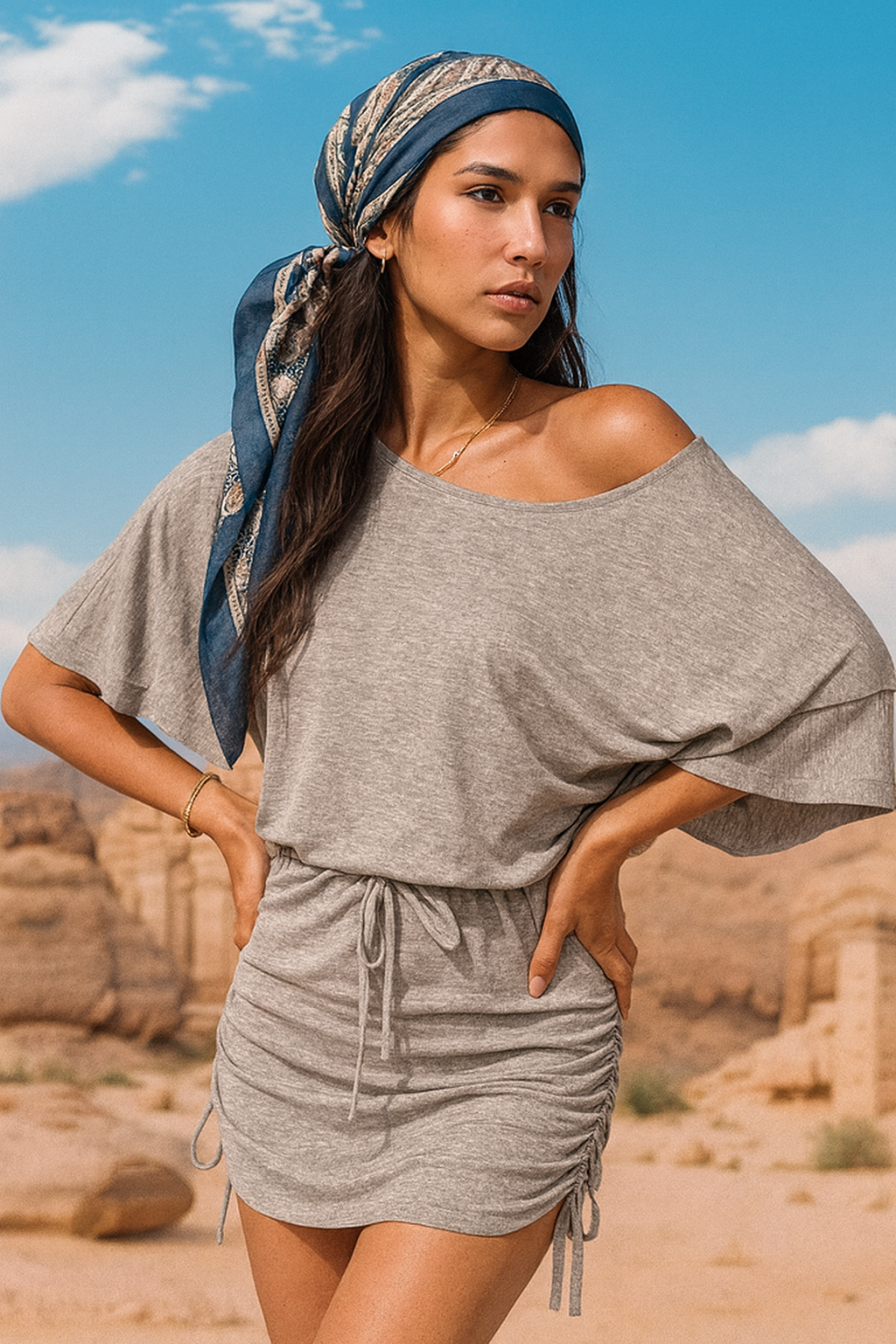 One-Shoulder Casual Dress dresses kakaclo