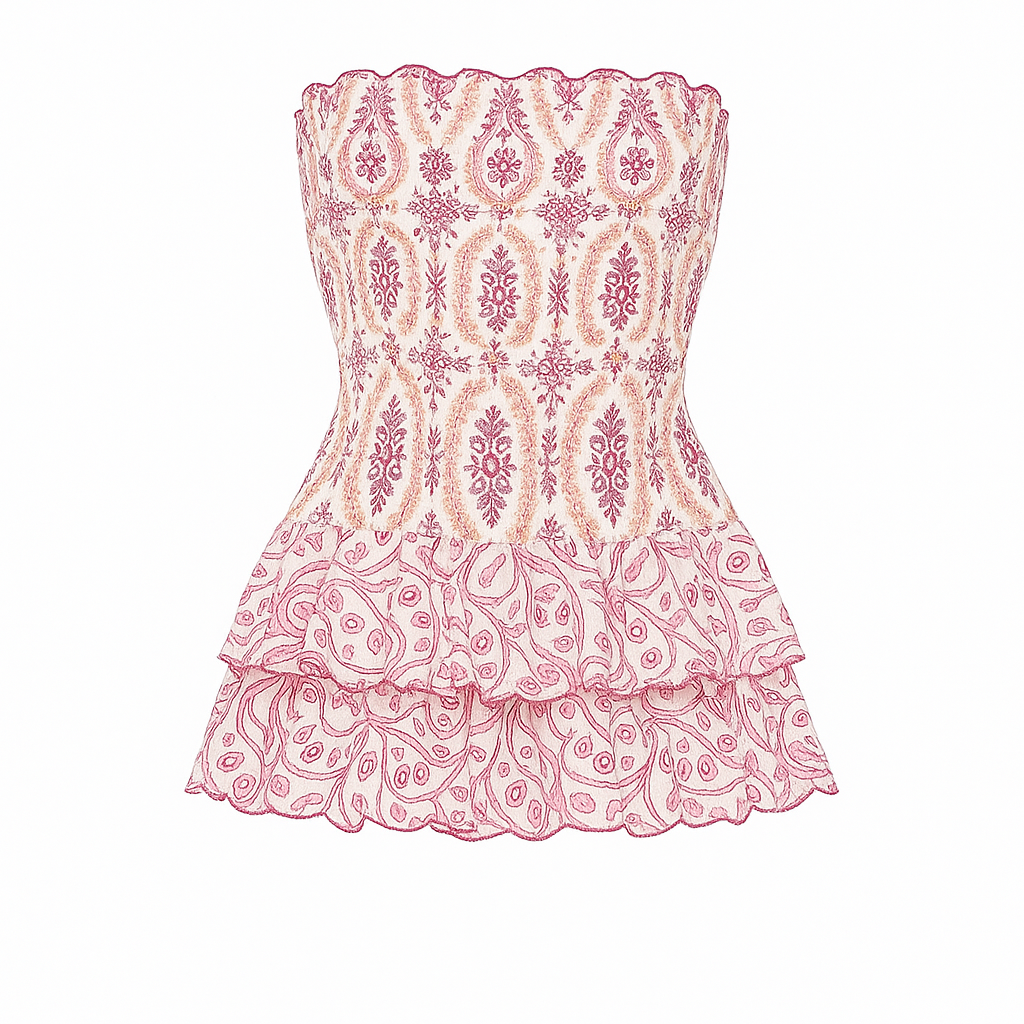 Zoe Ruffle Tube Dress Dresses kakaclo