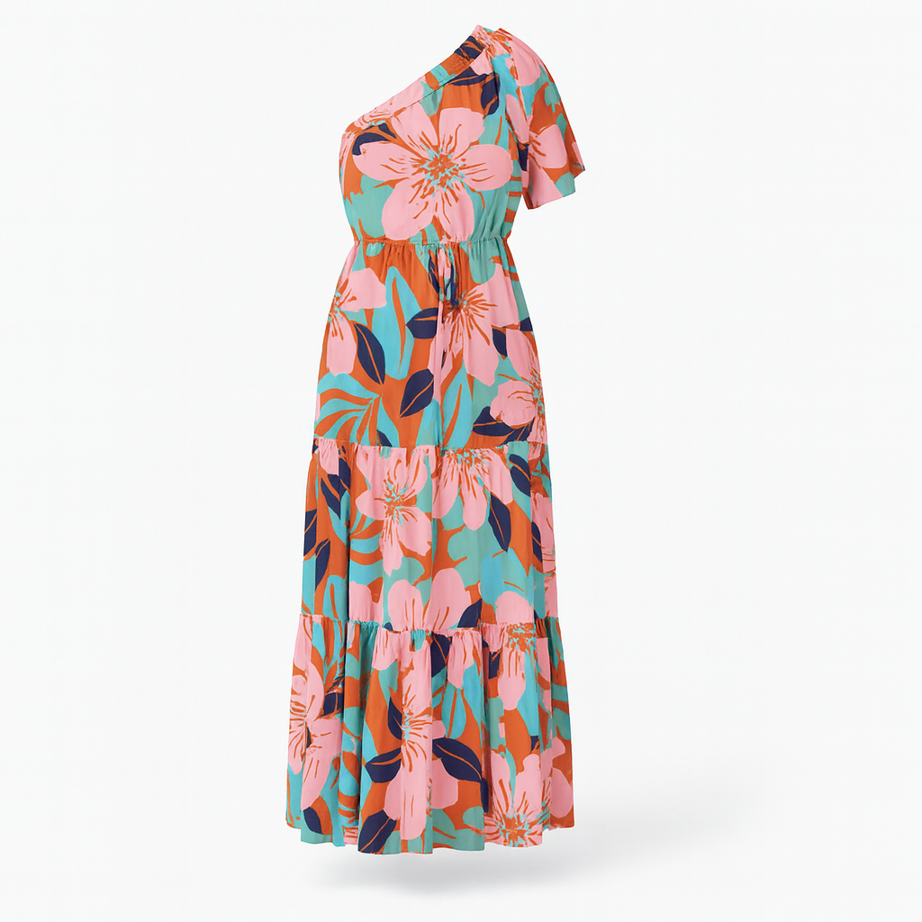 Tallulah Printed Dress dresses kakaclo Pink S