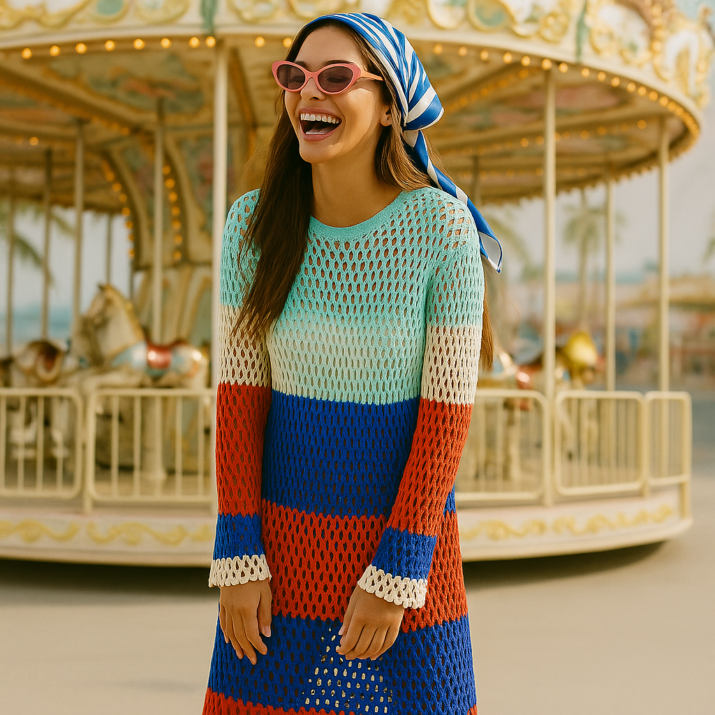 The L.A Rainbow Knit Dress dresses Shopella