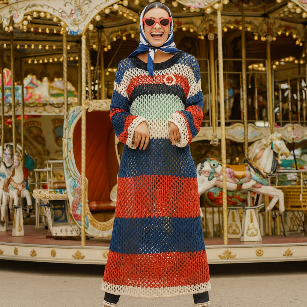 The L.A Rainbow Knit Dress dresses Shopella