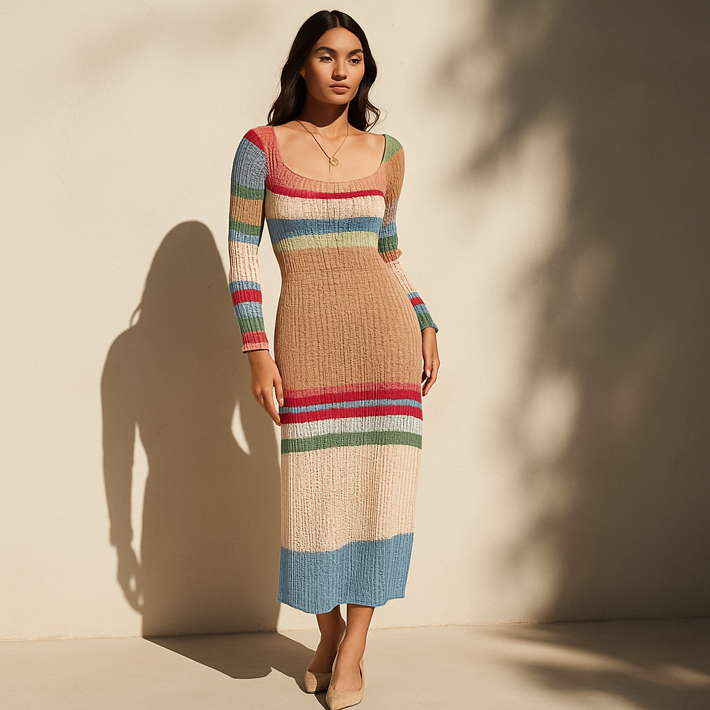 Spectrum Style Knit Dress dresses kakaclo