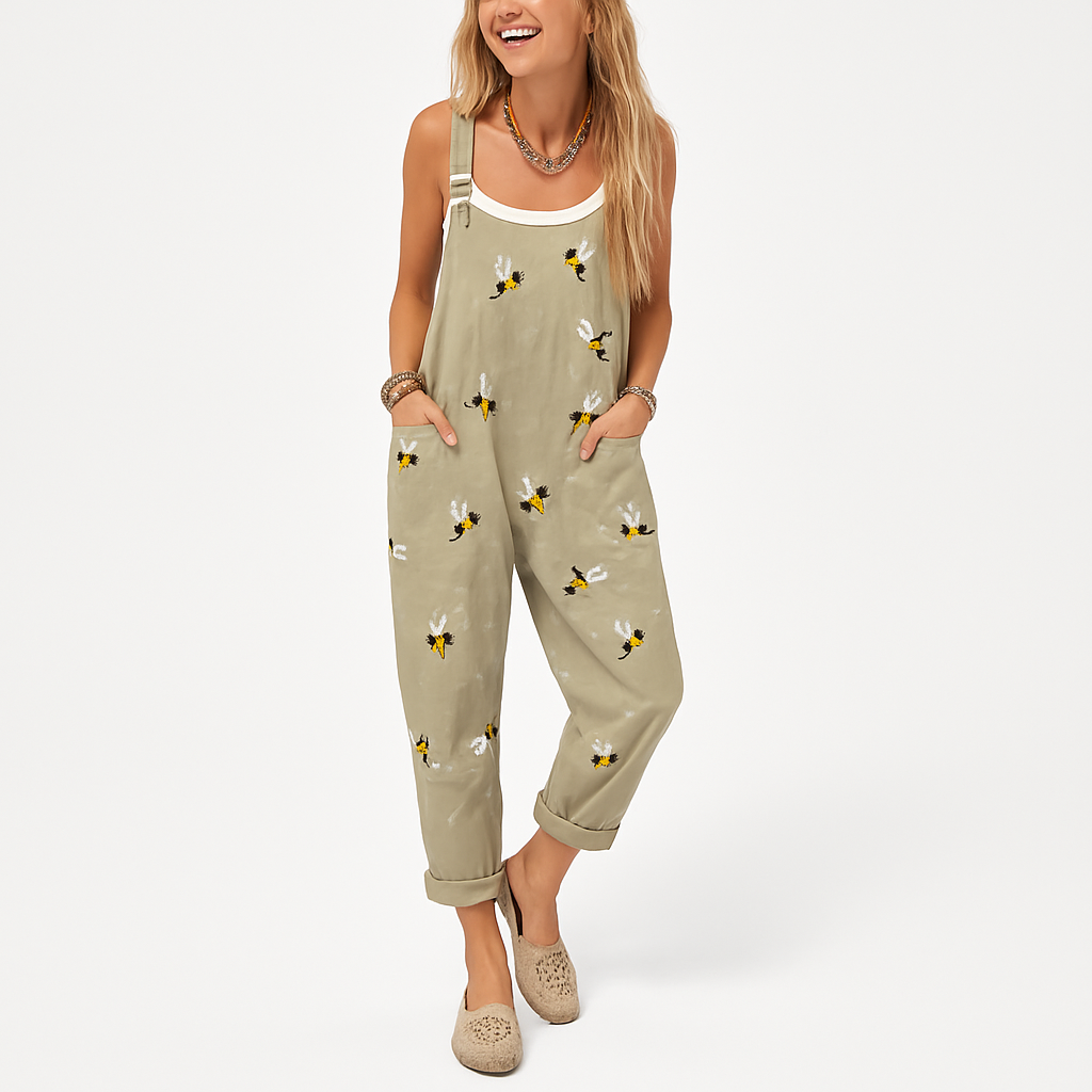 Bamboo Linen Bee Overalla overalls Dropshipman