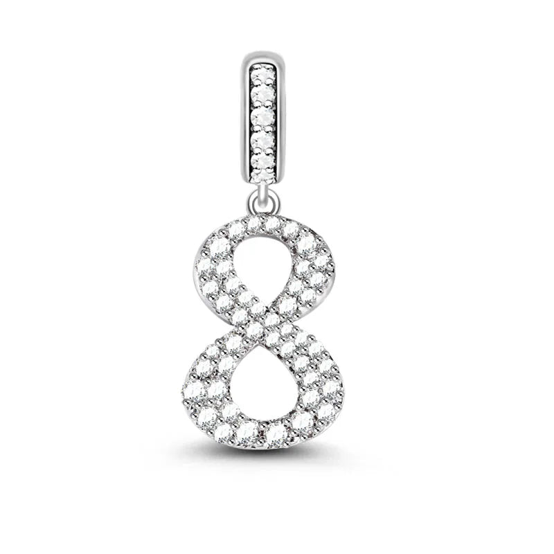 New 925 Sterling Silver Number Charms Charms & pendants Shopella 8