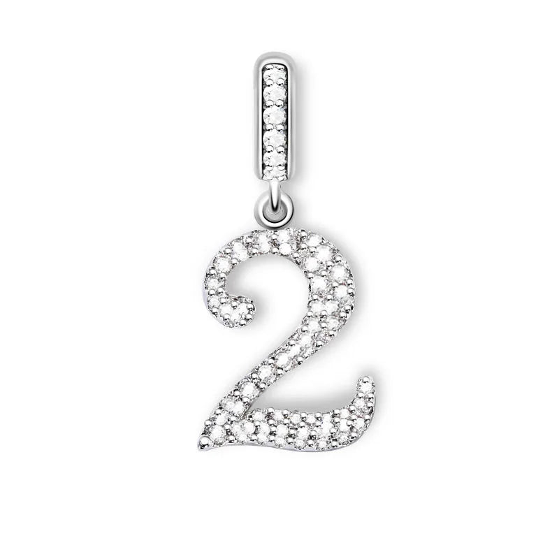 New 925 Sterling Silver Number Charms Charms & pendants Shopella 2