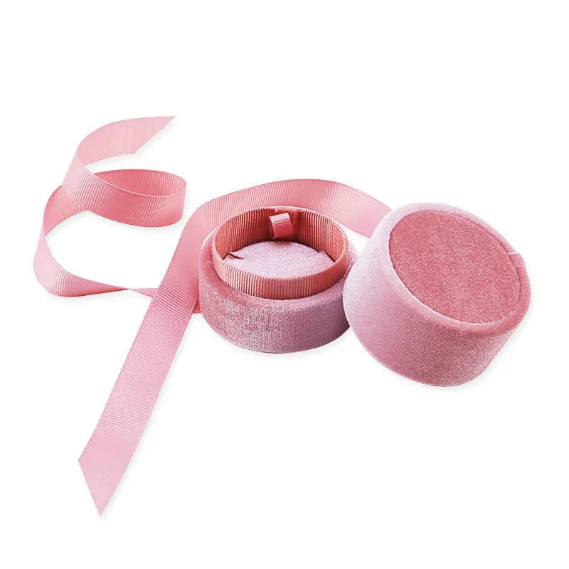 Bowknot Velvet Jewellery Box jewellery boxes Dropshipman pink