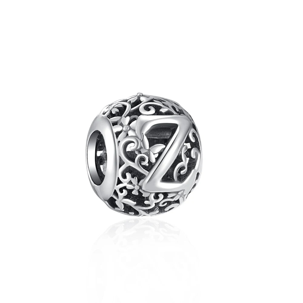 Silver 925 Vintage Letter Charms silver Charms Shopella
