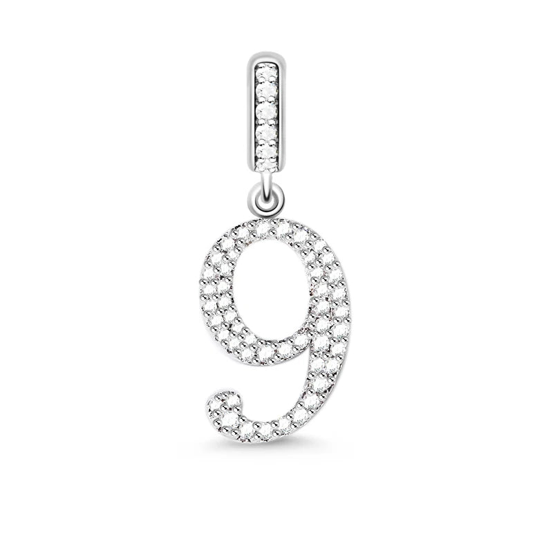 New 925 Sterling Silver Number Charms Charms & pendants Shopella 9