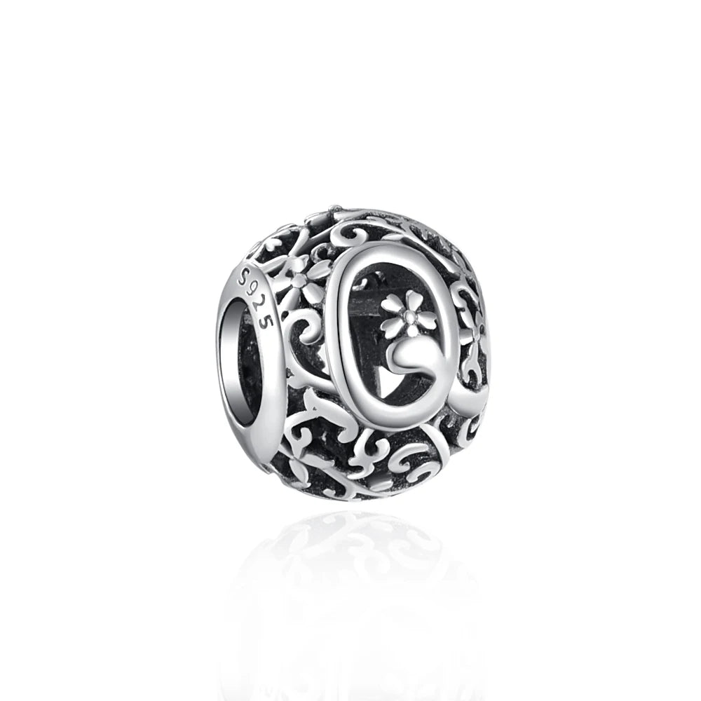 Silver 925 Vintage Letter Charms silver Charms Shopella Q a