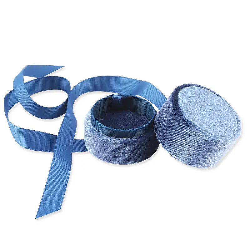 Bowknot Velvet Jewellery Box jewellery boxes Dropshipman blue
