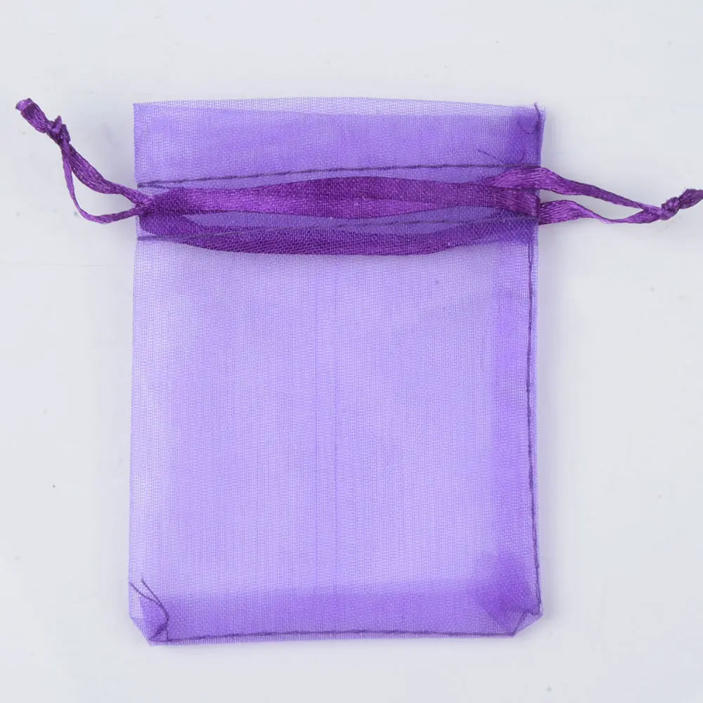50pcs/100pcs 10x15cm 13x18cm Colorful Organza Jewelry Bags Shopella