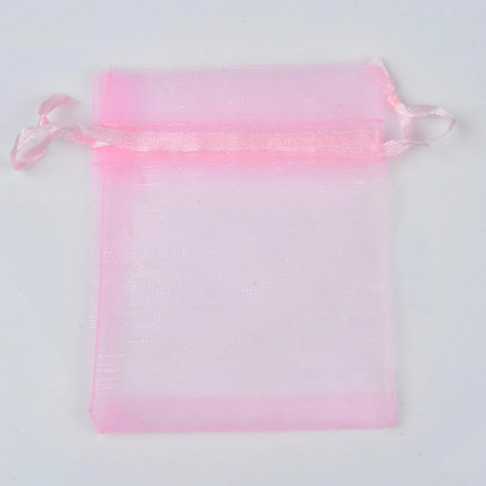 50pcs/100pcs 10x15cm 13x18cm Colorful Organza Jewelry Bags  Shopella No.14 light pink 10X15cm-100pcs 