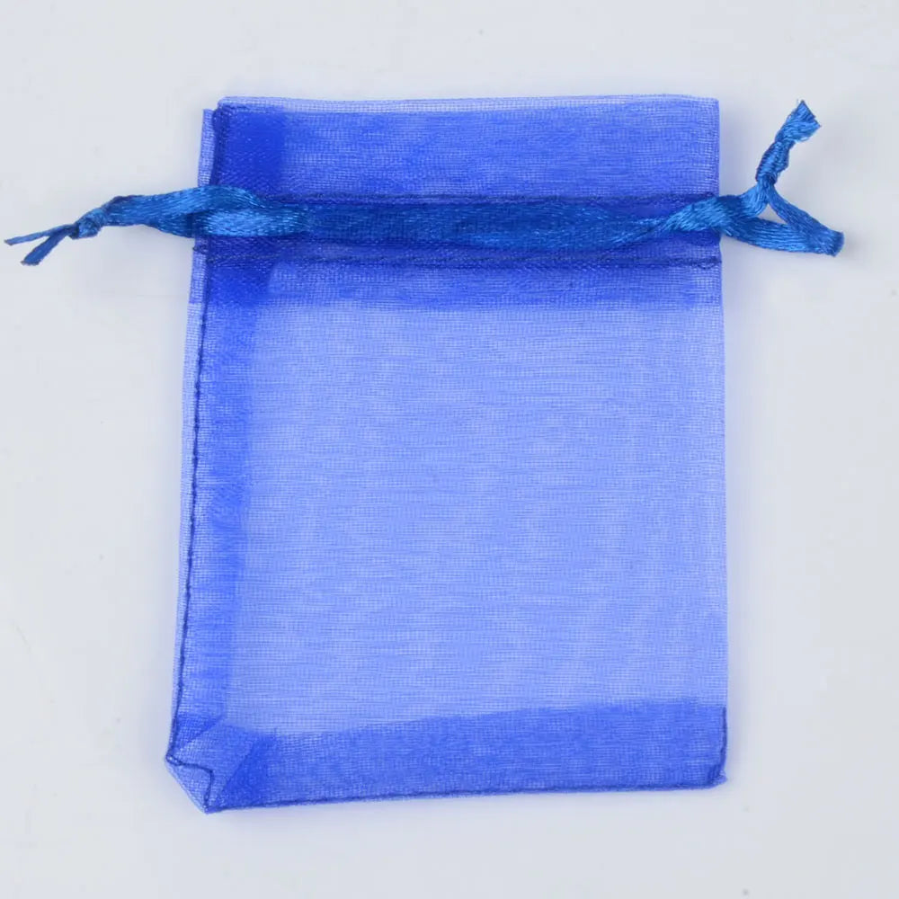 50pcs/100pcs 10x15cm 13x18cm Colorful Organza Jewelry Bags  Shopella No.17 dark blue 13X18cm-100pcs 
