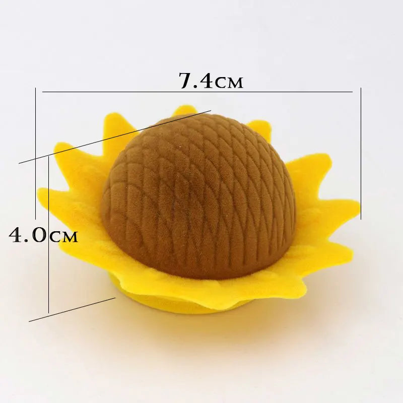 Velvet Sunflower Jewellery Box jewellery boxes Dropshipman