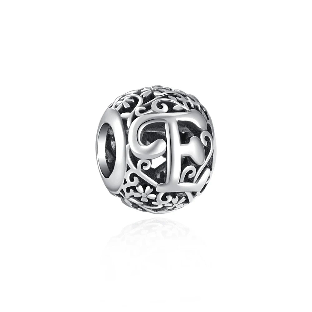 Silver 925 Vintage Letter Charms silver Charms Shopella