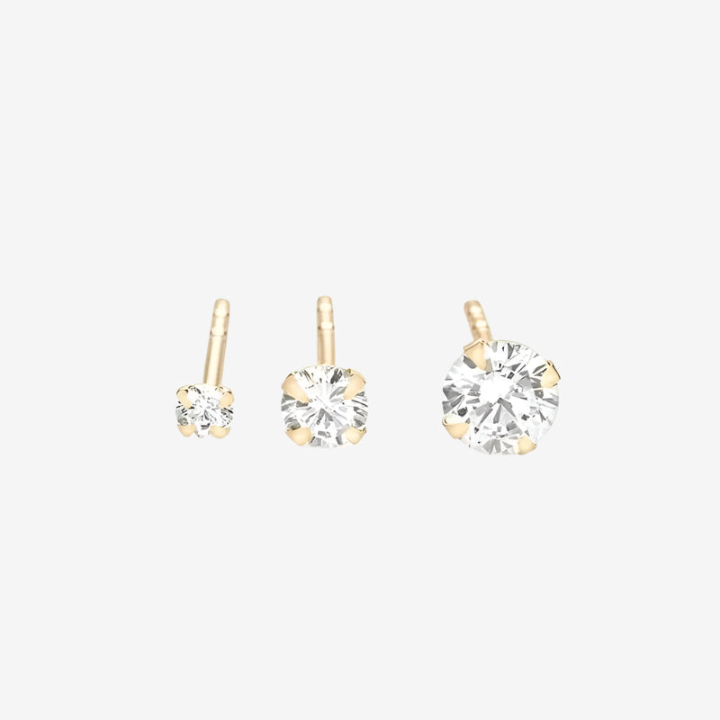 3pcs 925 Sterling Silver Stud Earrings Dropshipman gold color