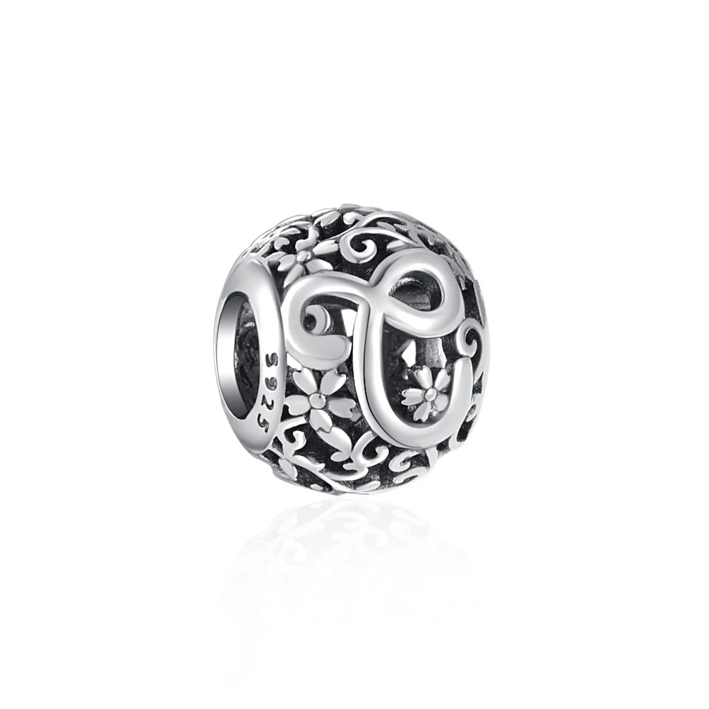 Silver 925 Vintage Letter Charms silver Charms Shopella C a