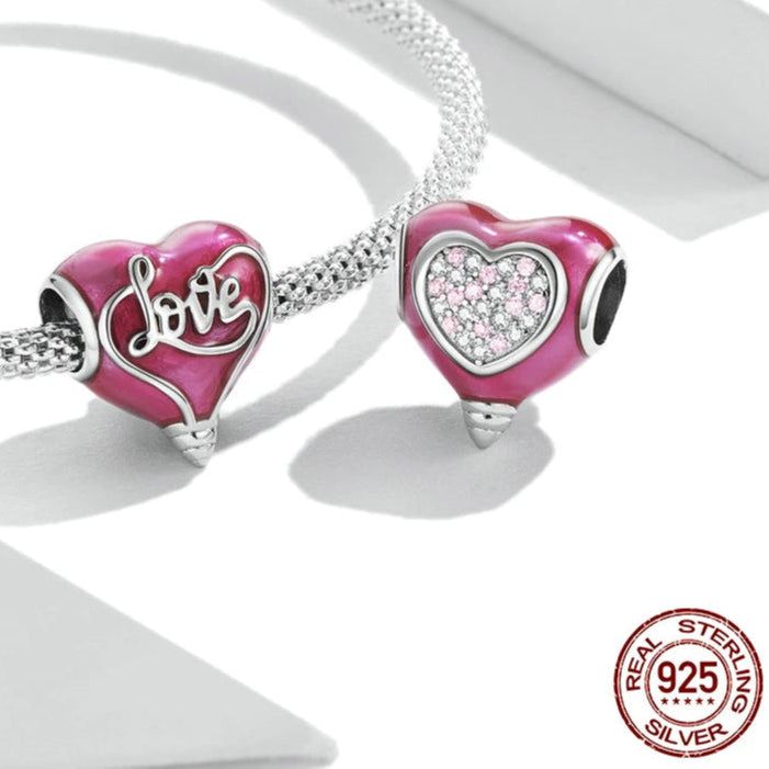 Love Lock Pendant 925 Sterling Silver silver Charms Shopella