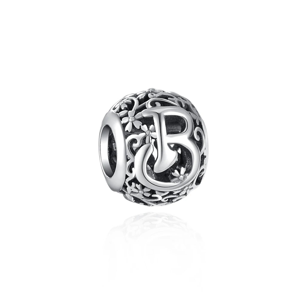 Silver 925 Vintage Letter Charms silver Charms Shopella B a