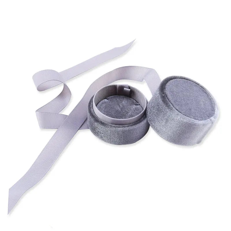 Bowknot Velvet Jewellery Box jewellery boxes Dropshipman gray