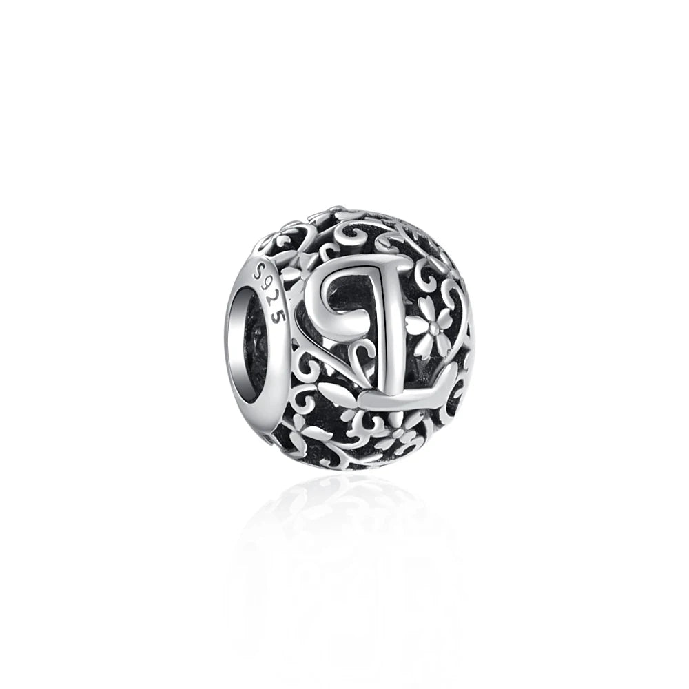 Silver 925 Vintage Letter Charms silver Charms Shopella