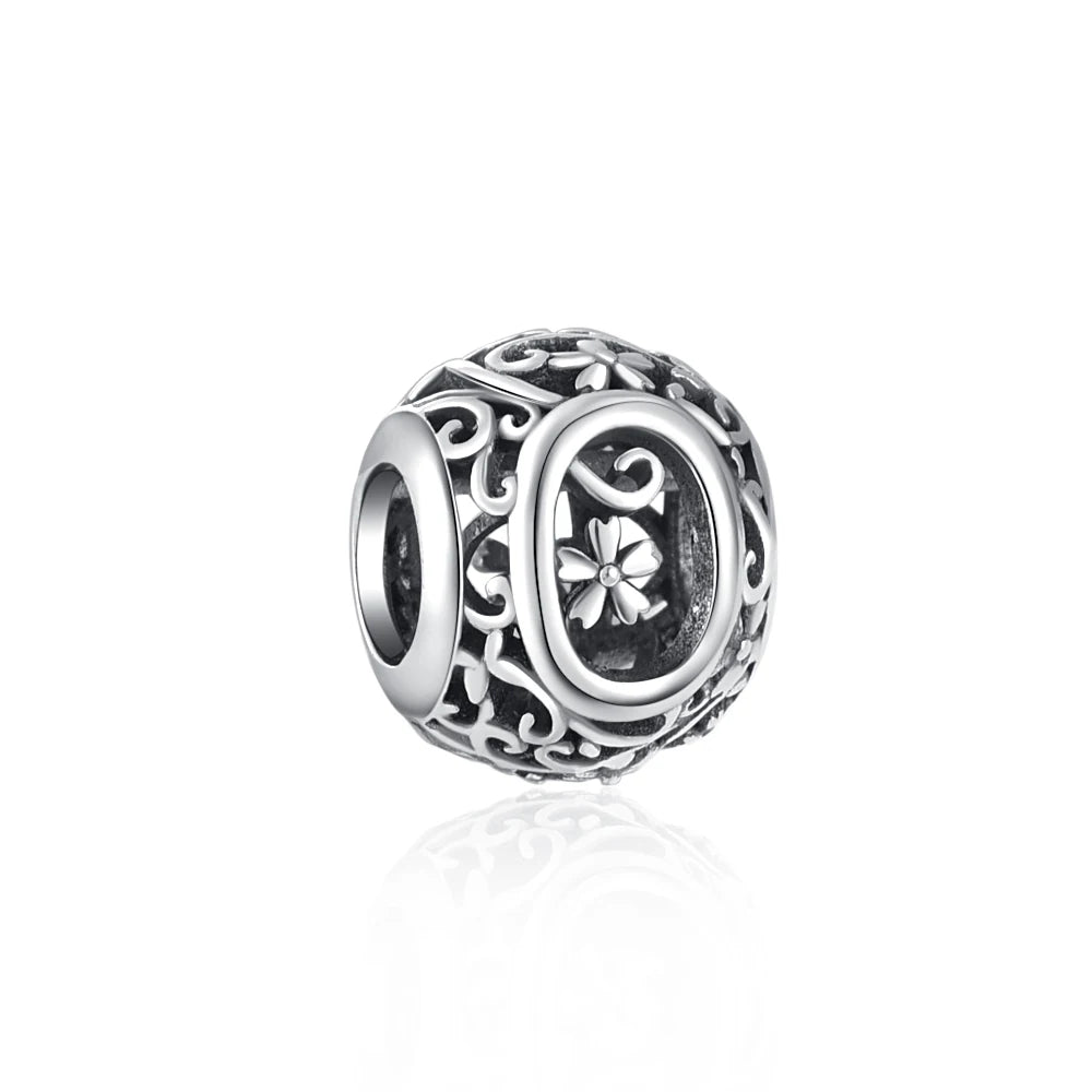 Silver 925 Vintage Letter Charms silver Charms Shopella O a