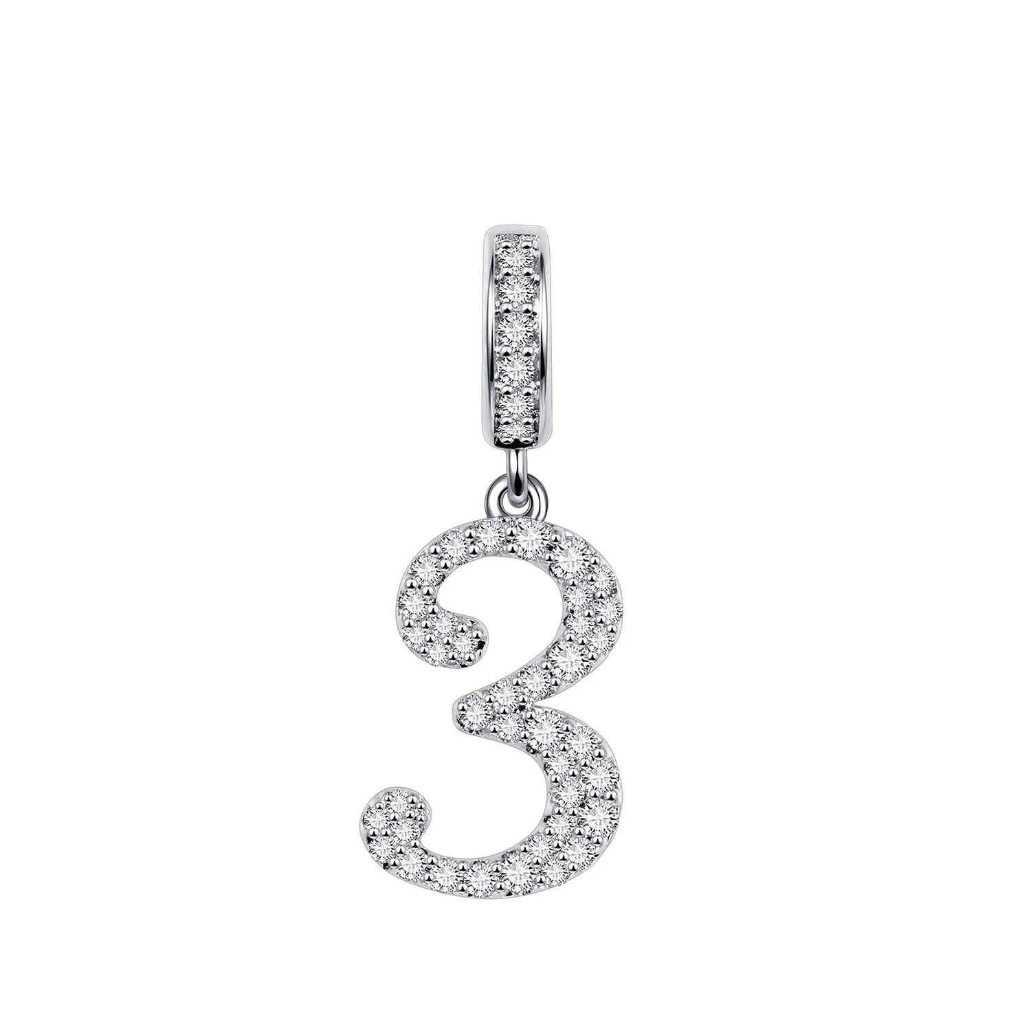 New 925 Sterling Silver Number Charms Charms & pendants Shopella 3