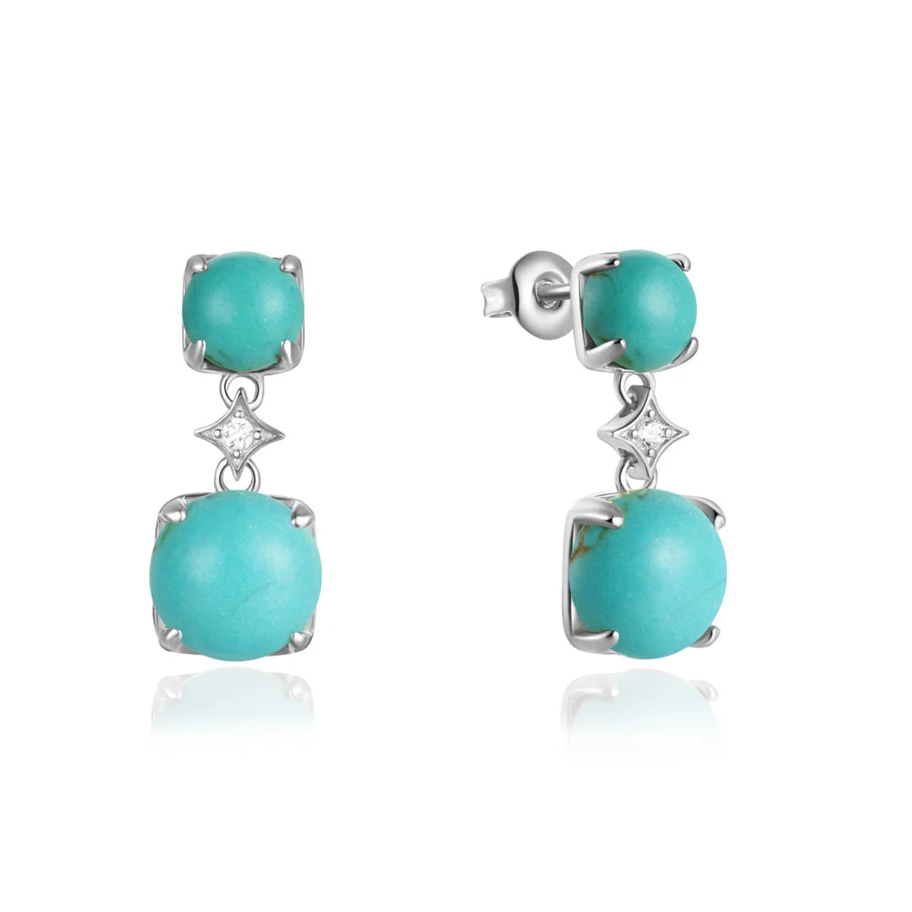 925 Sterling Silver Blue and Green Zircon Earrings Evil Eye Luxury Water Drop Ear Buckles For Women Party Elegent Fine Jewelry Dropshipman 8