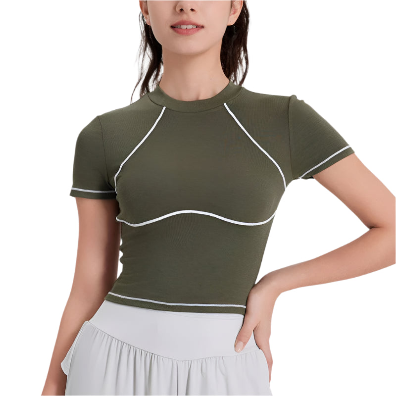 Women’s Summer Short Sleeve Yoga T-Shirt tops Dropshipman