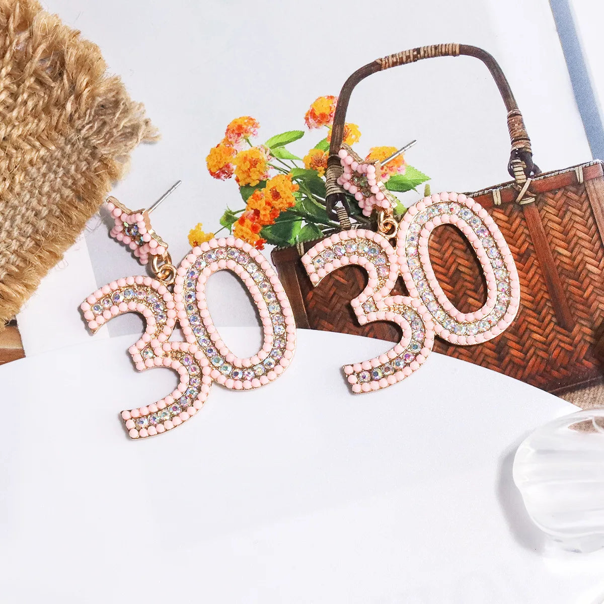 30th Year Dangles Earrings earrings Dropshipman