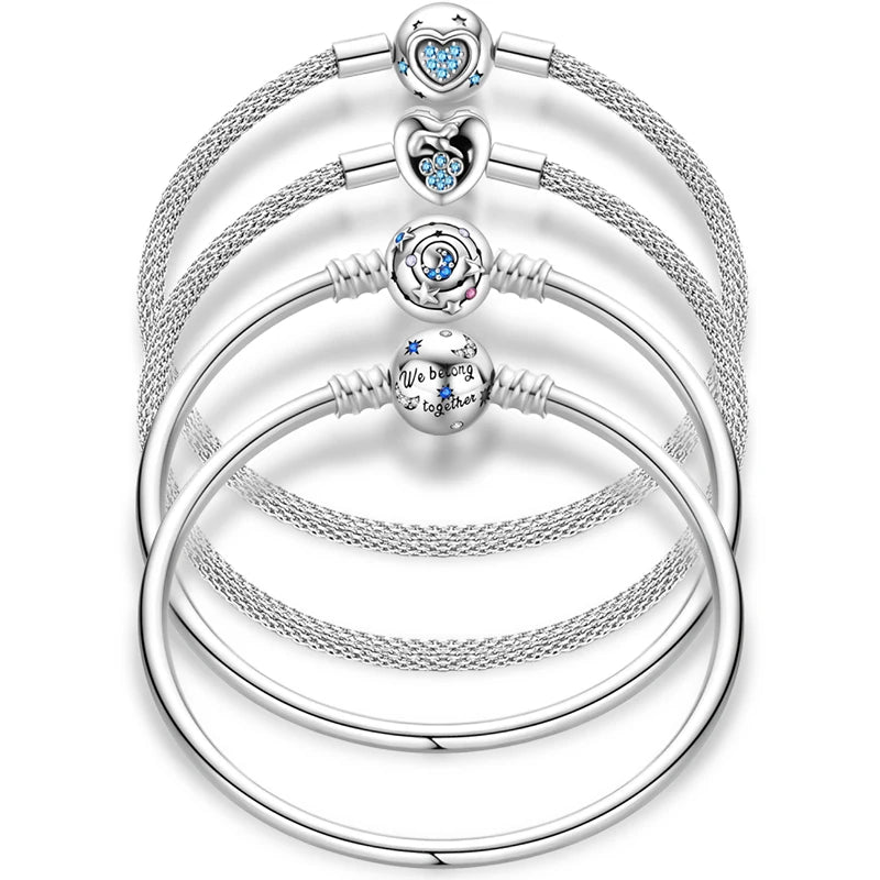 The Decorative Clasp Charm Bracelet Collection silver bracelets Shopella