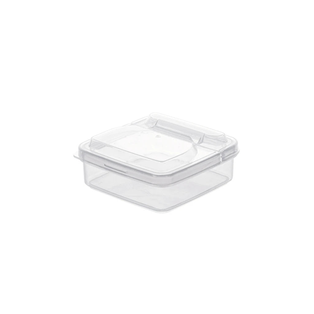 2pcs Butter Cheese Storage Box Transparent Cheese Box Refrigerator Kitchen Fruit Vegetable Fresh-keeping Organizer Storage Box Dropshipman Transparent 1 piece