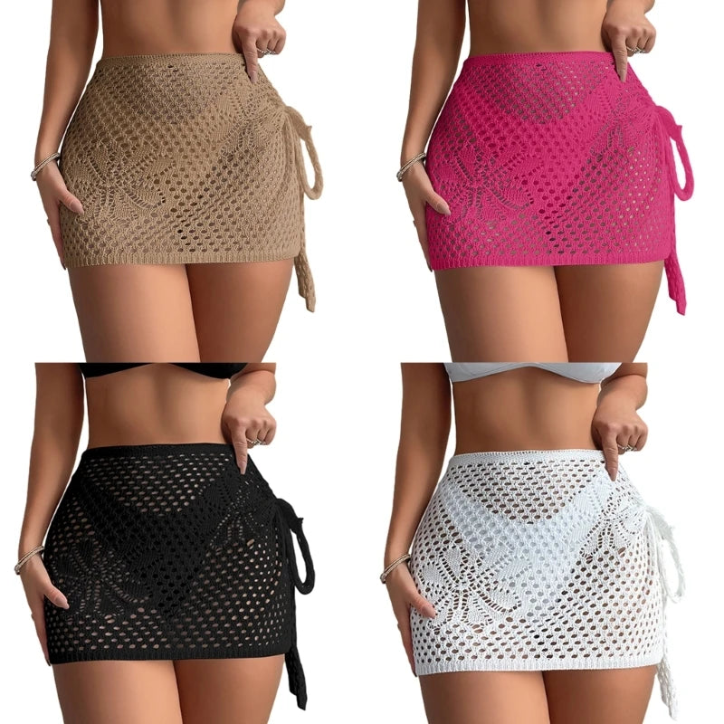 The Nemy Crochet Swim Skirt swimwear Shopella