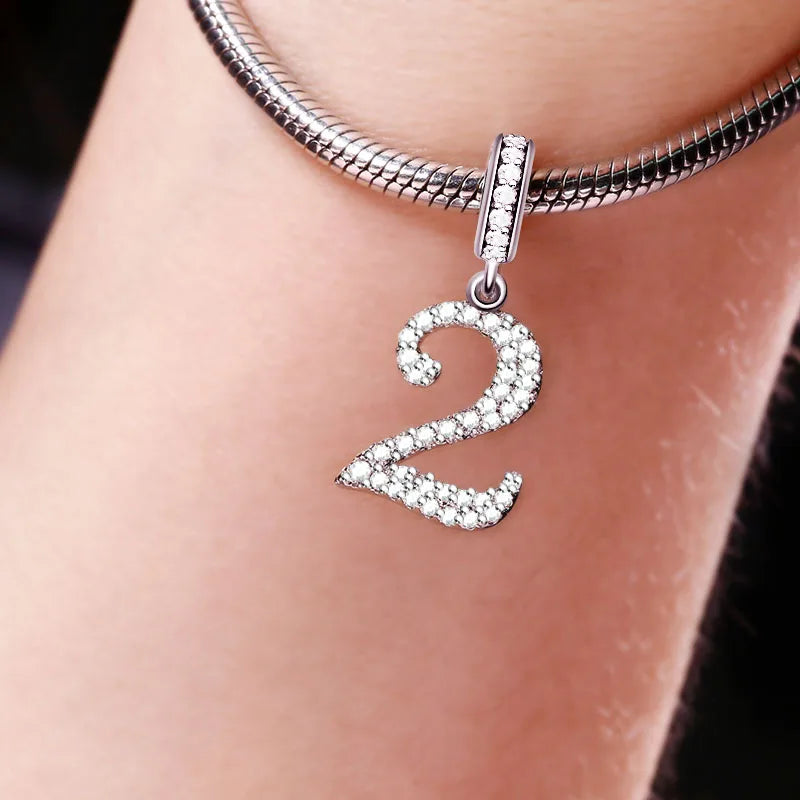 925 Silver Number Birthday Charms Charms & pendants Shopella
