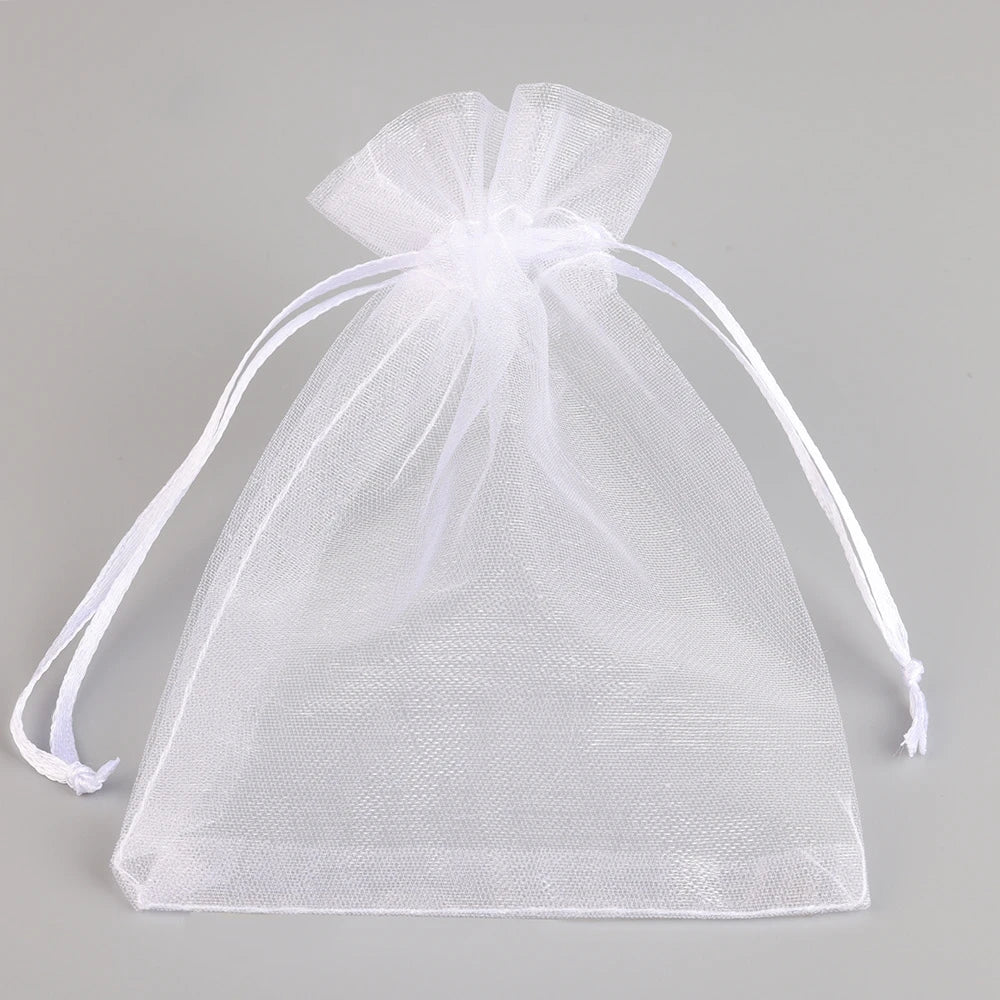 50pcs/100pcs 10x15cm 13x18cm Colorful Organza Jewelry Bags  Shopella   