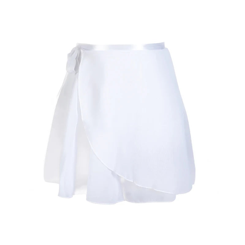 Swan Grace Chiffon Ballet Skirt dancewear Dropshipman white XL(Height 160-175cm)